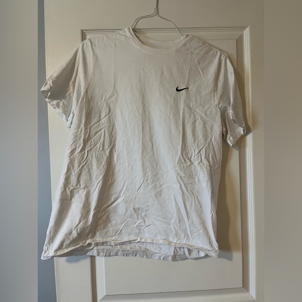 Nike Cream Tee with Gray Logo